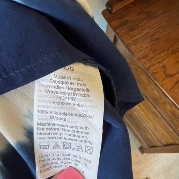 J. Crew Tie Dye Silk Henley Tunic - Picture 8 of 10